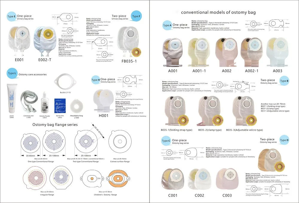 Large Volume Drainable Colostomy Bag Folding Strap Type Buy Volume
