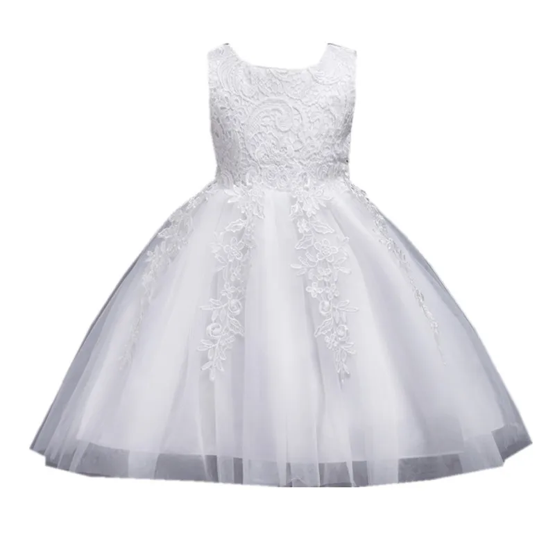 

children lace princess dress girls dress children frock dance dress, White;pink;blue;purple