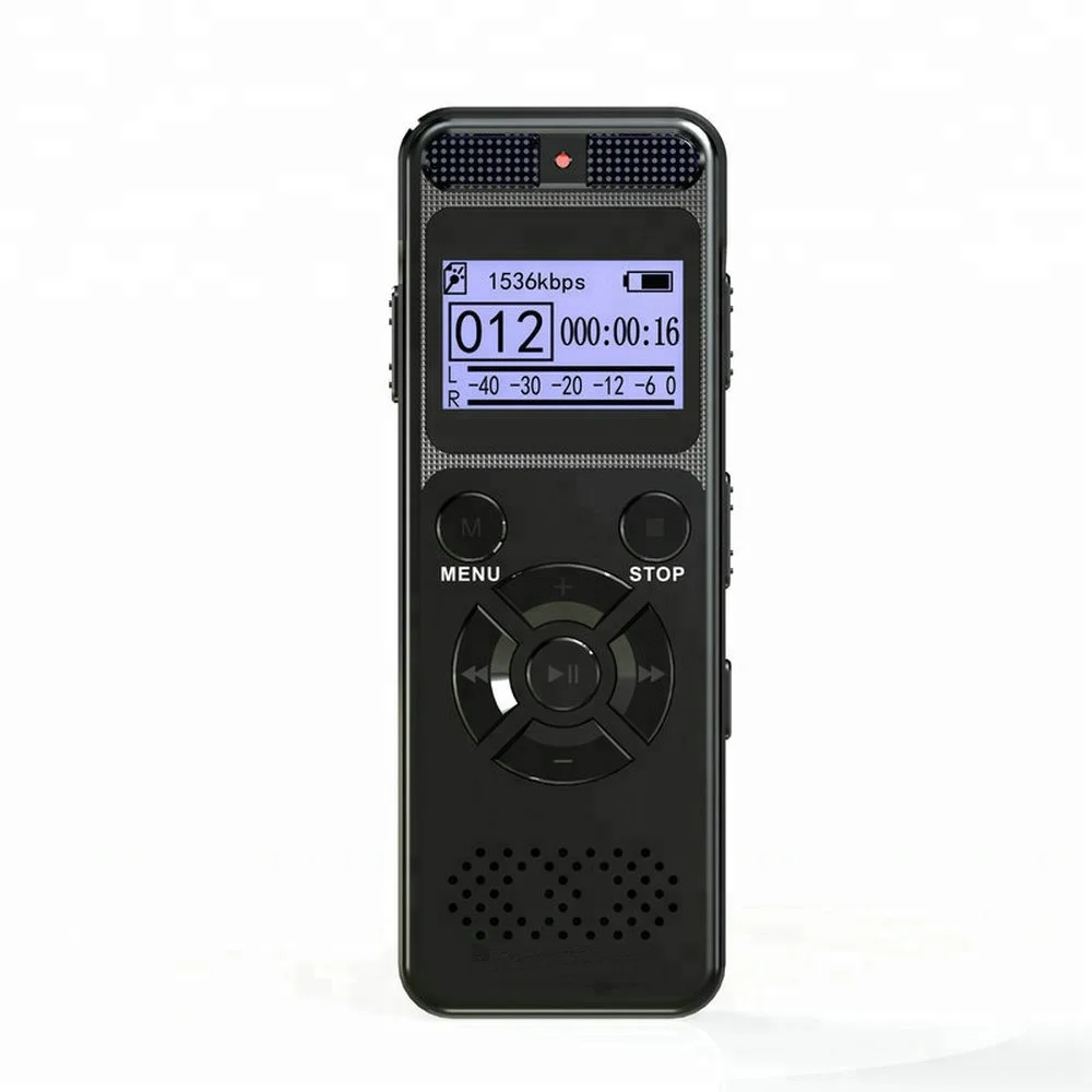 

V32 Long Distance Audio Recording Devices Micro MP3 Player Dictaphone Spy Hidden Digital Voice Activated Recorder, Black