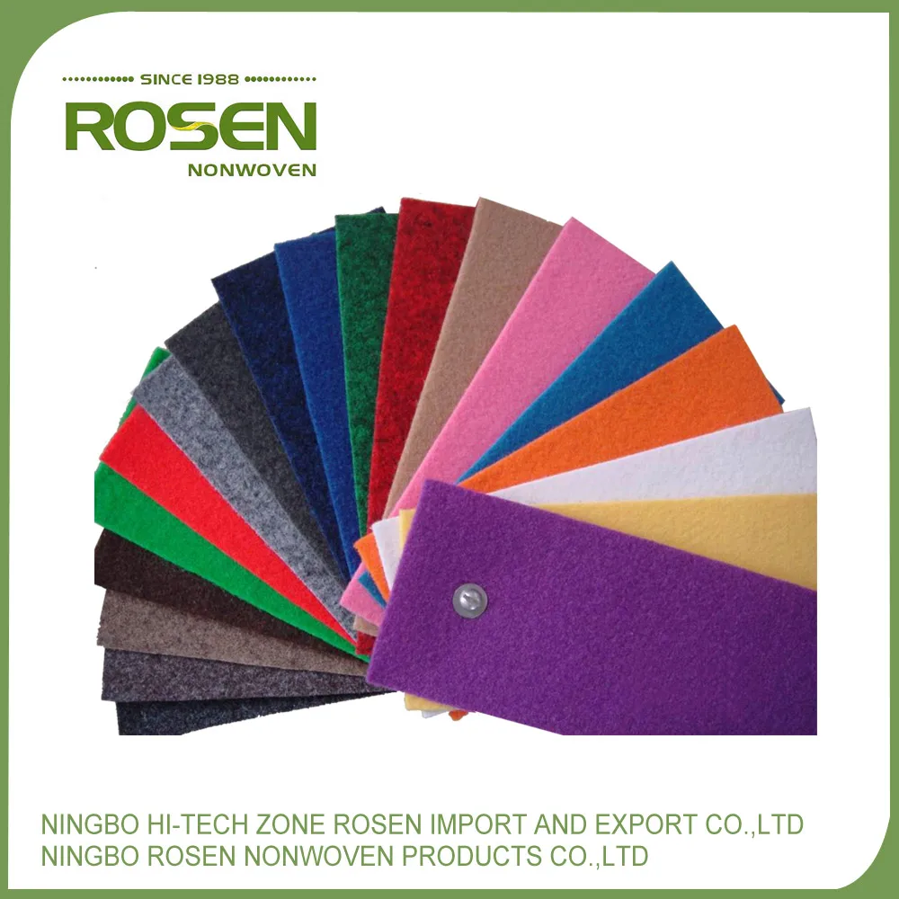 
ROSEN NONWOVEN auto decoration non slip polyester auto carpet 
