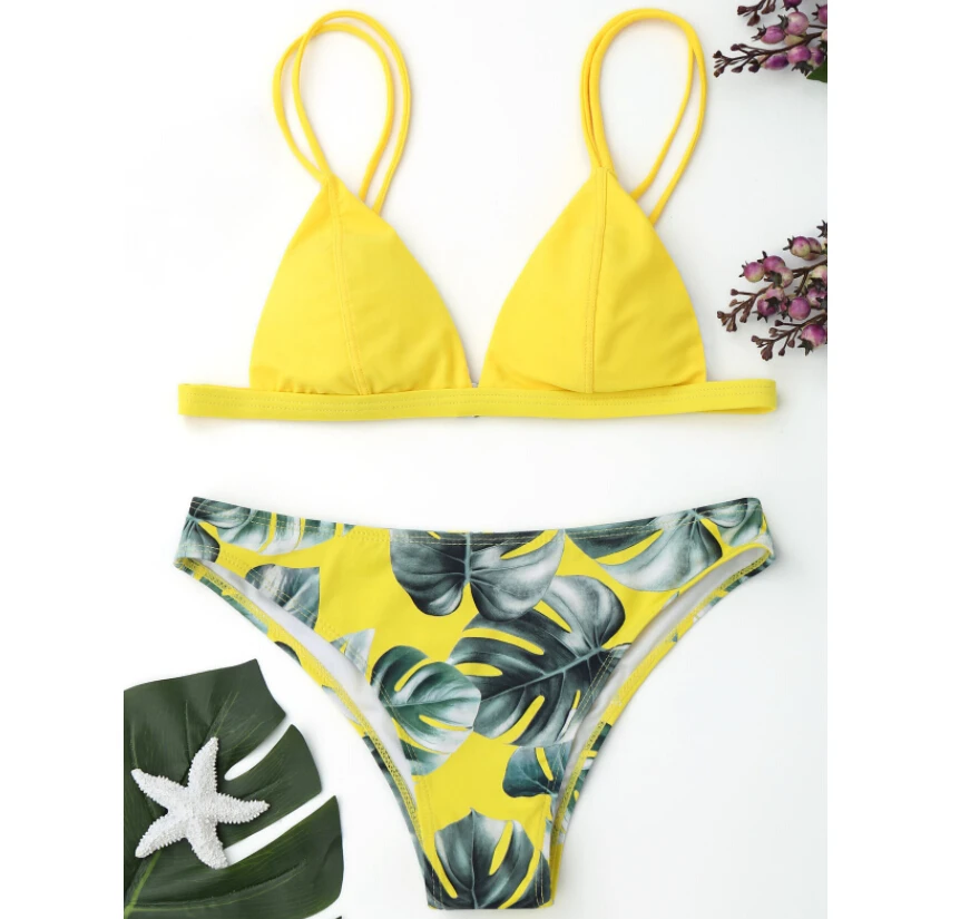 

OEM Print Bikini Set Two Pieces Swimsuit Western Style Swimwear, Colors