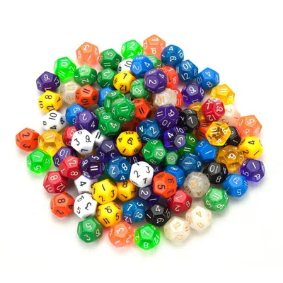 

10pcs acrylic d12 game 12 sides dice