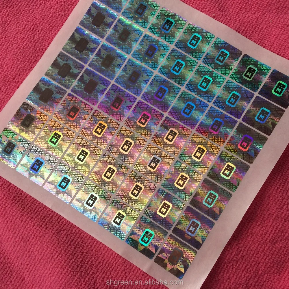 Anti-counterfeit Silver Hologram Stickerlaser Security Hologram Sticker