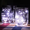 Warm White RGB LED Sun Mason Jar Lid Lights for Glass Mason Jars and Garden Decor, Solar jar Light