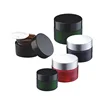 Green Red Amber Clear Straight Side Cream Glass Jars With Aluminum Lid 5g 10g 20g 30g 50g 100g