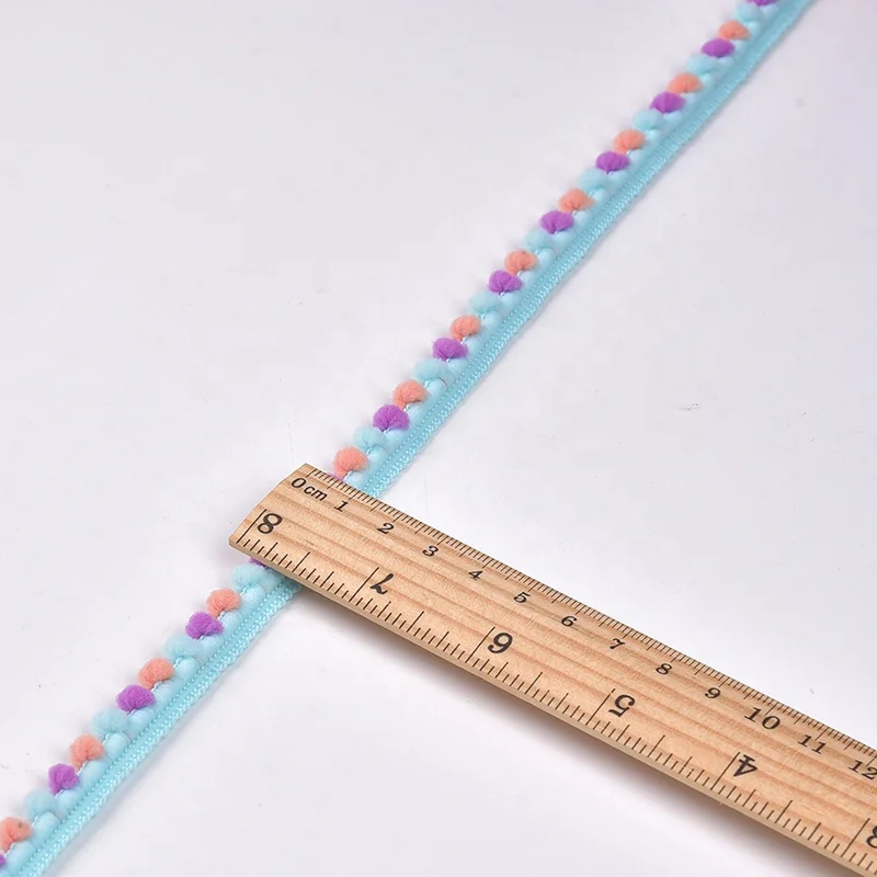 
Mini pompom ball ribbon polyester trim 