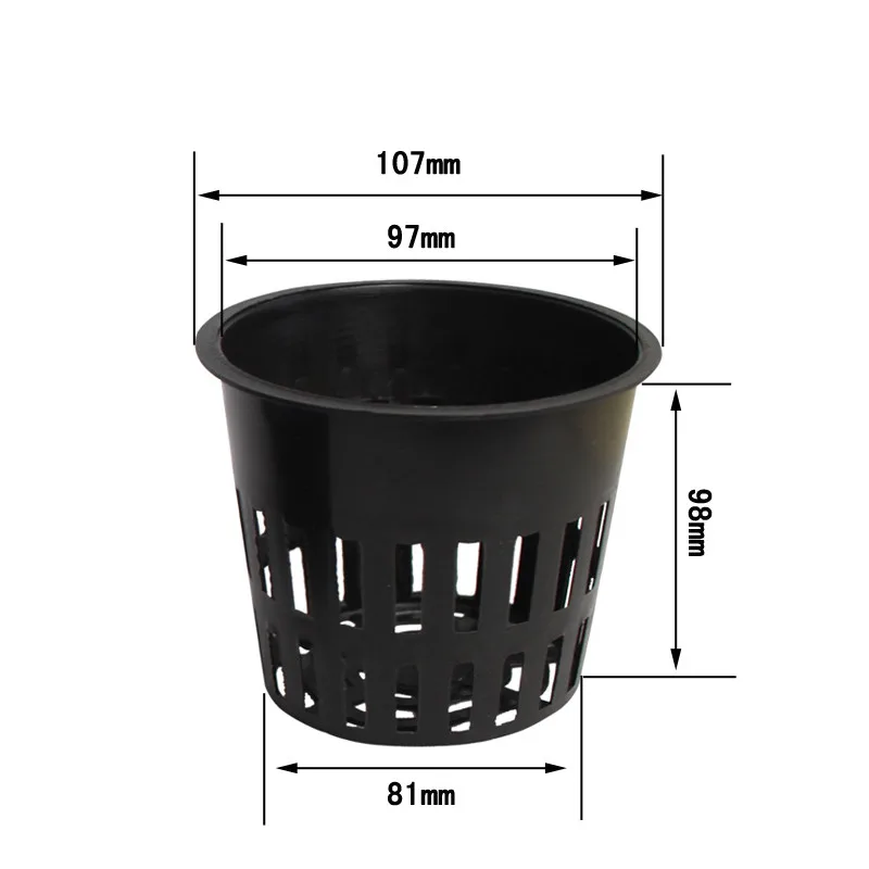 

Skyplant plastic net pot Hydroponic Growing plant mesh net pot, White/black