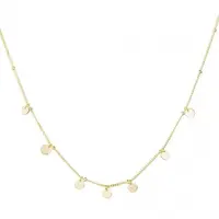 

Fashion 14K Gold Filled Ball Chain Necklace with Small Coin Charms For Women