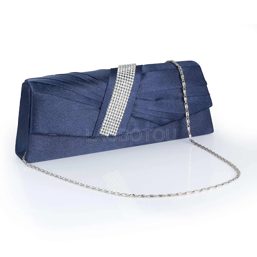 navy blue sparkly clutch bag