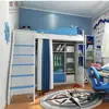 Factory export modern style wooden bunk bed /kids bunk bed/children bunk beds with wardrobe