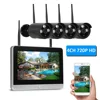 4 channel 720P LCD Screen Monitor HD WiFi NVR Kit 11.5 inch with 4pcs 720P Wireless WiFi Waterproof Outdoor Bullet IP Camera