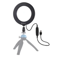 

6.2 inch USB 3 Modes Dimmable LED Ring On-Camera Video Lights with Cold Shoe Tripod Ball Head