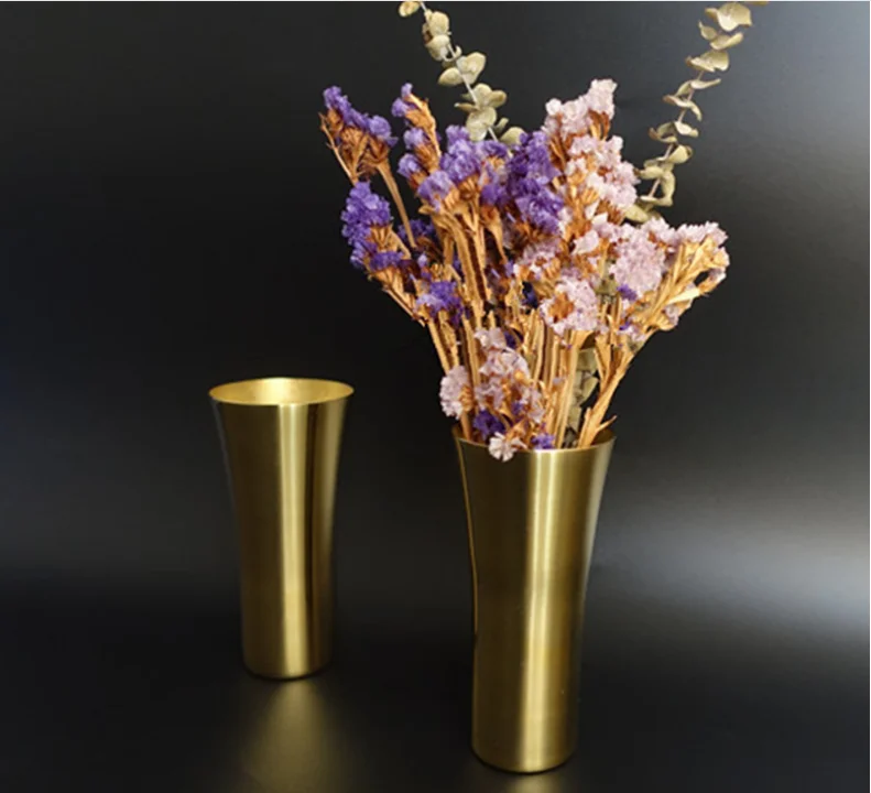 Wholesaler 551 11 Luxury Rose Gold Stainless Steel 304 Metal Flower Vase For Home Decoration