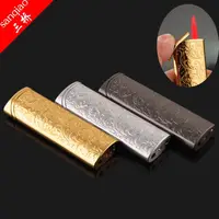 

China manufacturers sell inflatable gas straight up pattern gold The wind lighters wholesale TL603