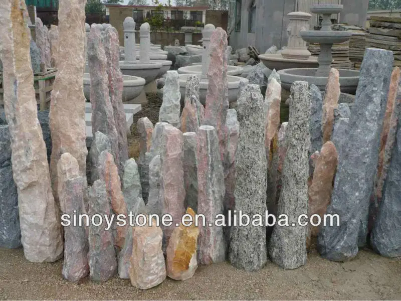Natural stone boulders for garden decoration