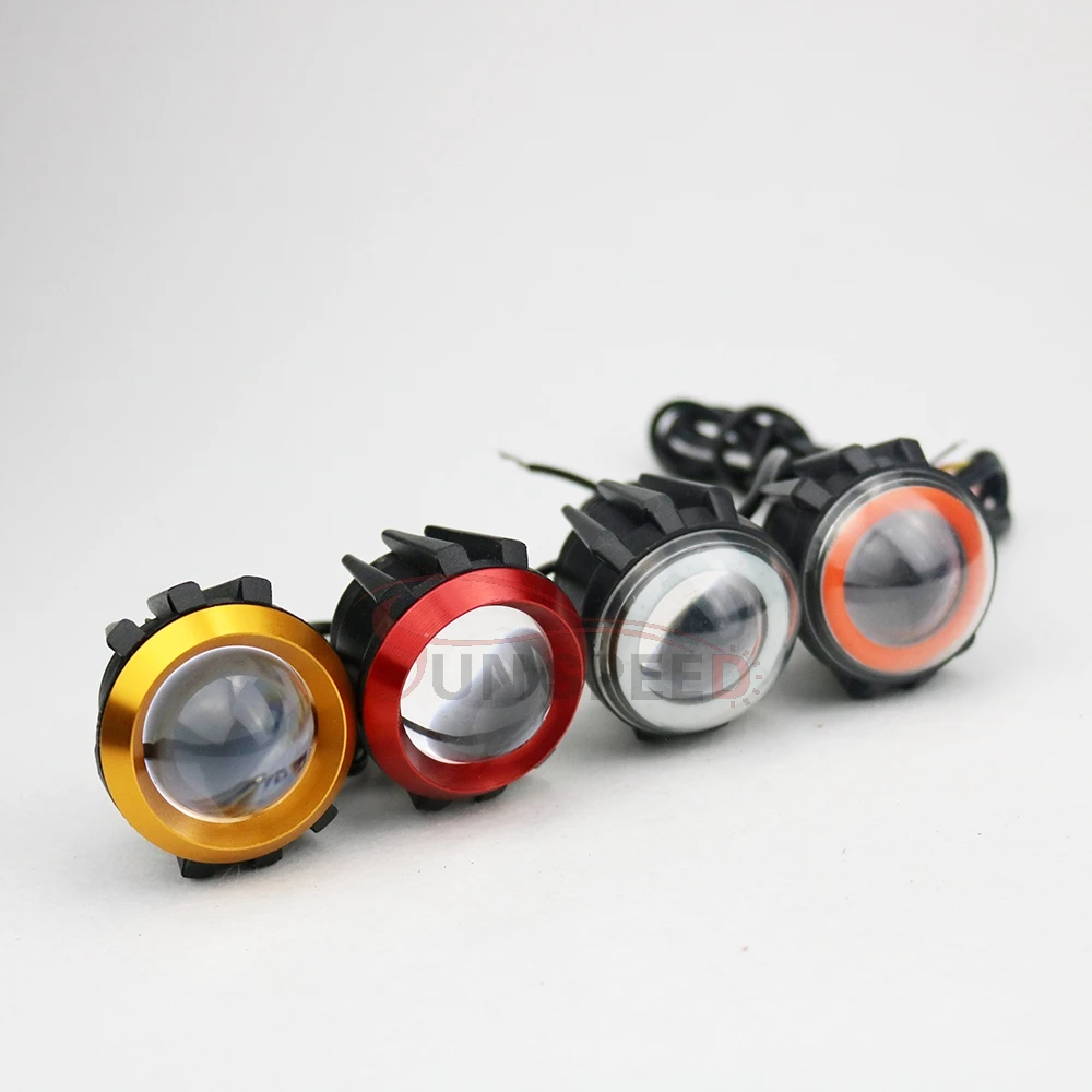 Aluminum Housing 10w Rearview Mirror Headlight,Colorful Angel Eye