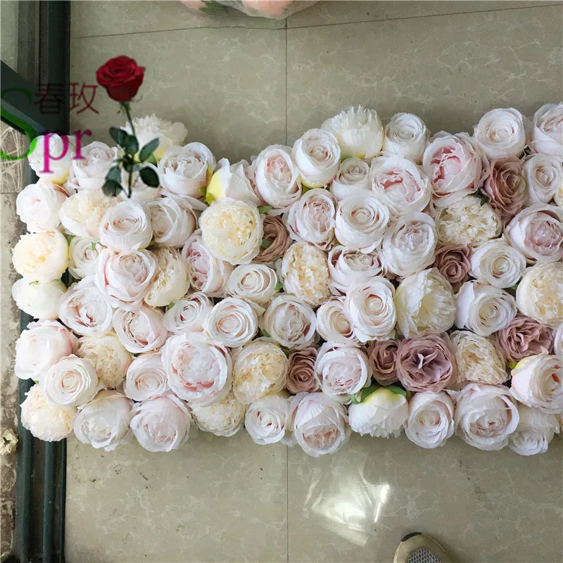 Spr 2.4*2.4m Wedding Decorationombre Flower Wall Backdrop Decoration