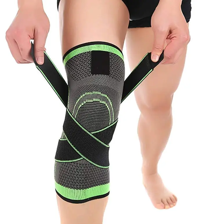 

Wholesale Breathable Knee Support Protector ,Weight Lifting Knee Brace Strap Compression Sleeve Bandage Soccer Basketball, Gray + green, gray + orange, gray + black