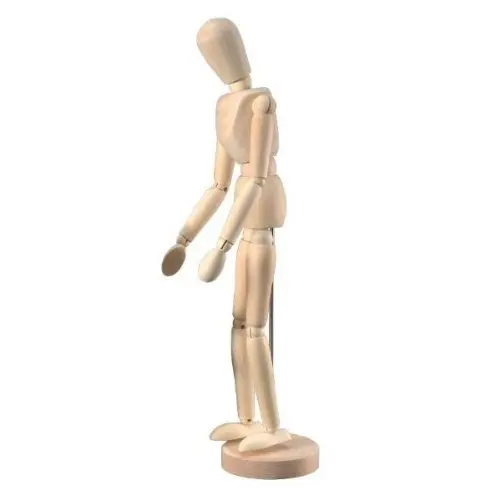 5.5inch Wood Unisex Art Mannequin Wooden Sectioned Posable Human Figure Body