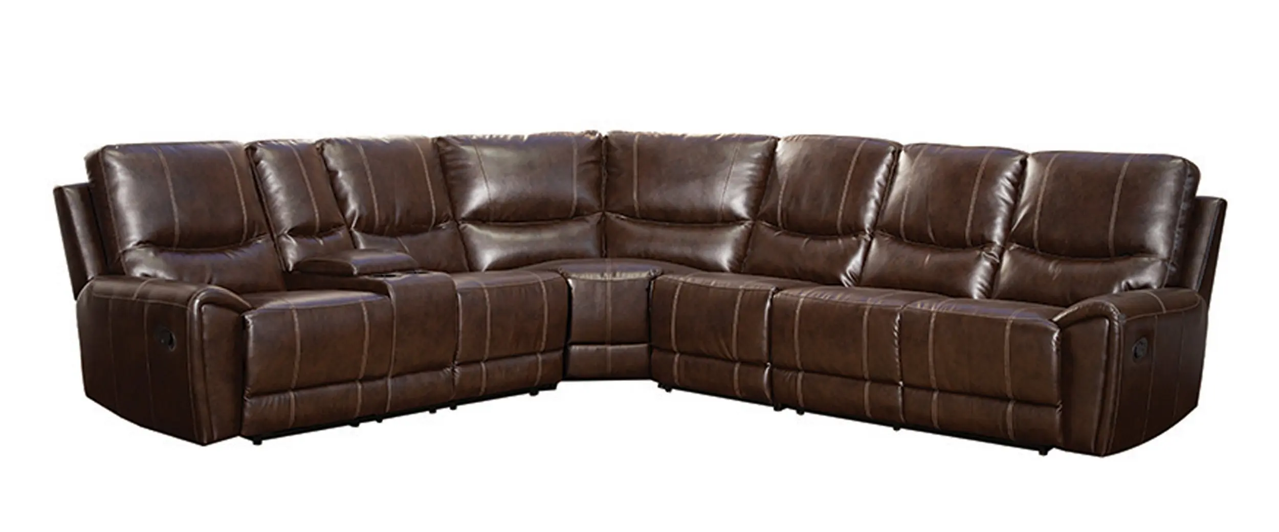 Leather Reclining Sectional Sofa Find Get Quotations Homelegance 4 Piece Bonded Leather Sectional Reclining Sofa With Cup Holder Console Brown