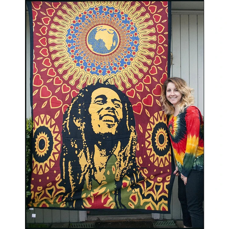 

2021 tapestry wholesale cross-border hippie polyester tapestry custom for home