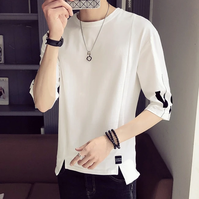

bamboo Men Long Fit T Shirt Tall Tee Fashion Streetwear