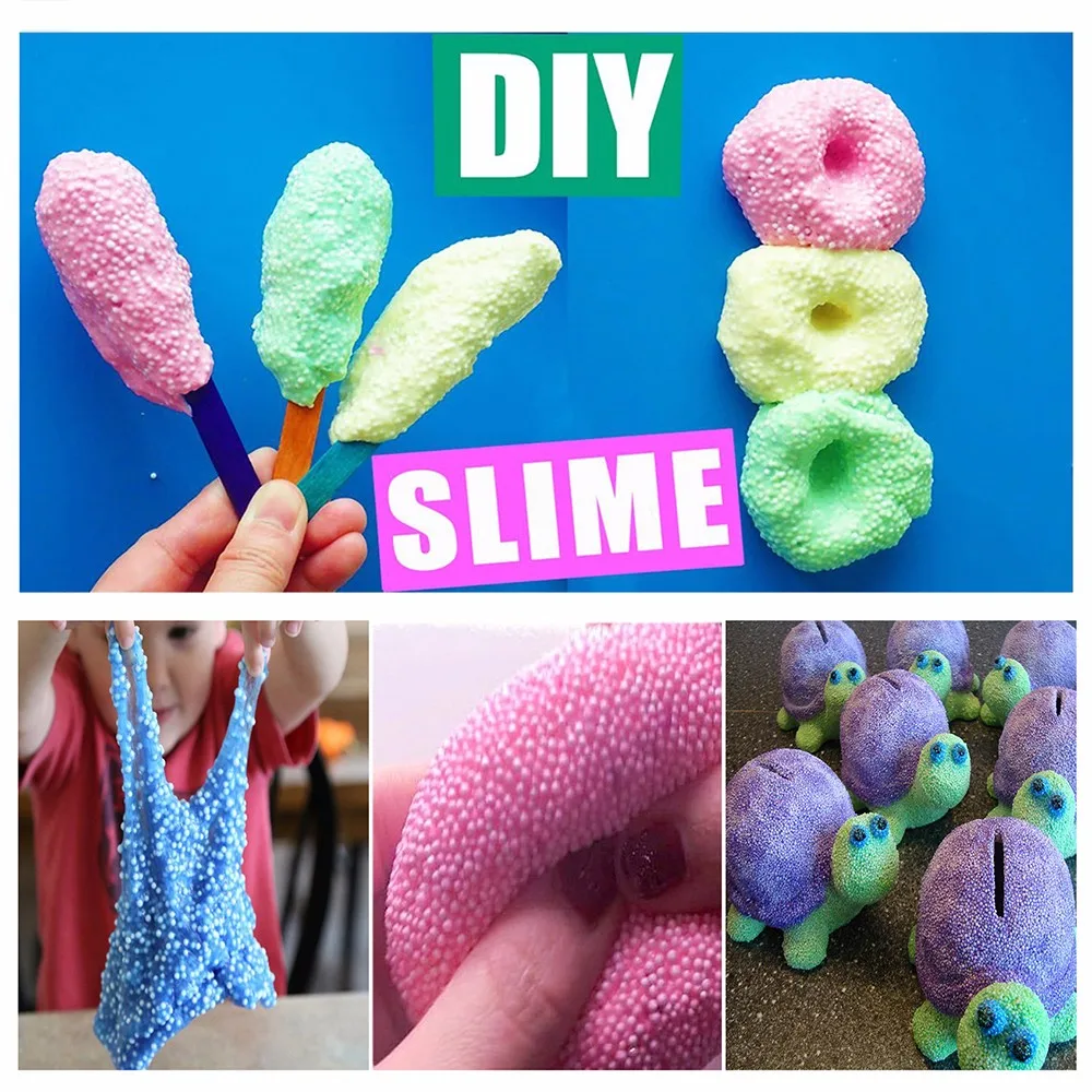 Yipai Micro Polystyrene Styrofoam Beads Small Foam Balls Slime Beads