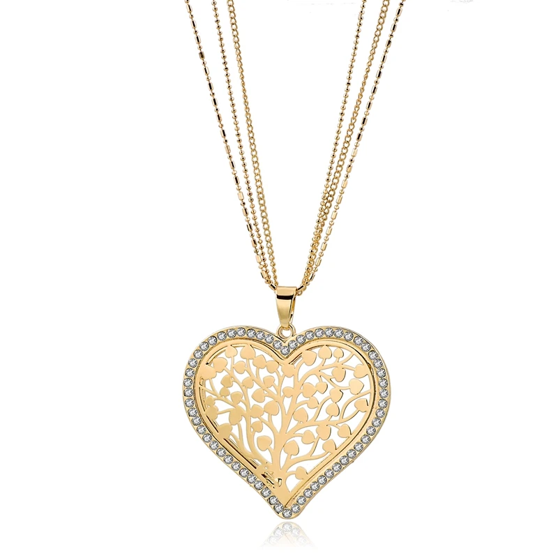 

Heart Pendant golden plate Stainless Steel heart-shaped pendant necklace, As photo