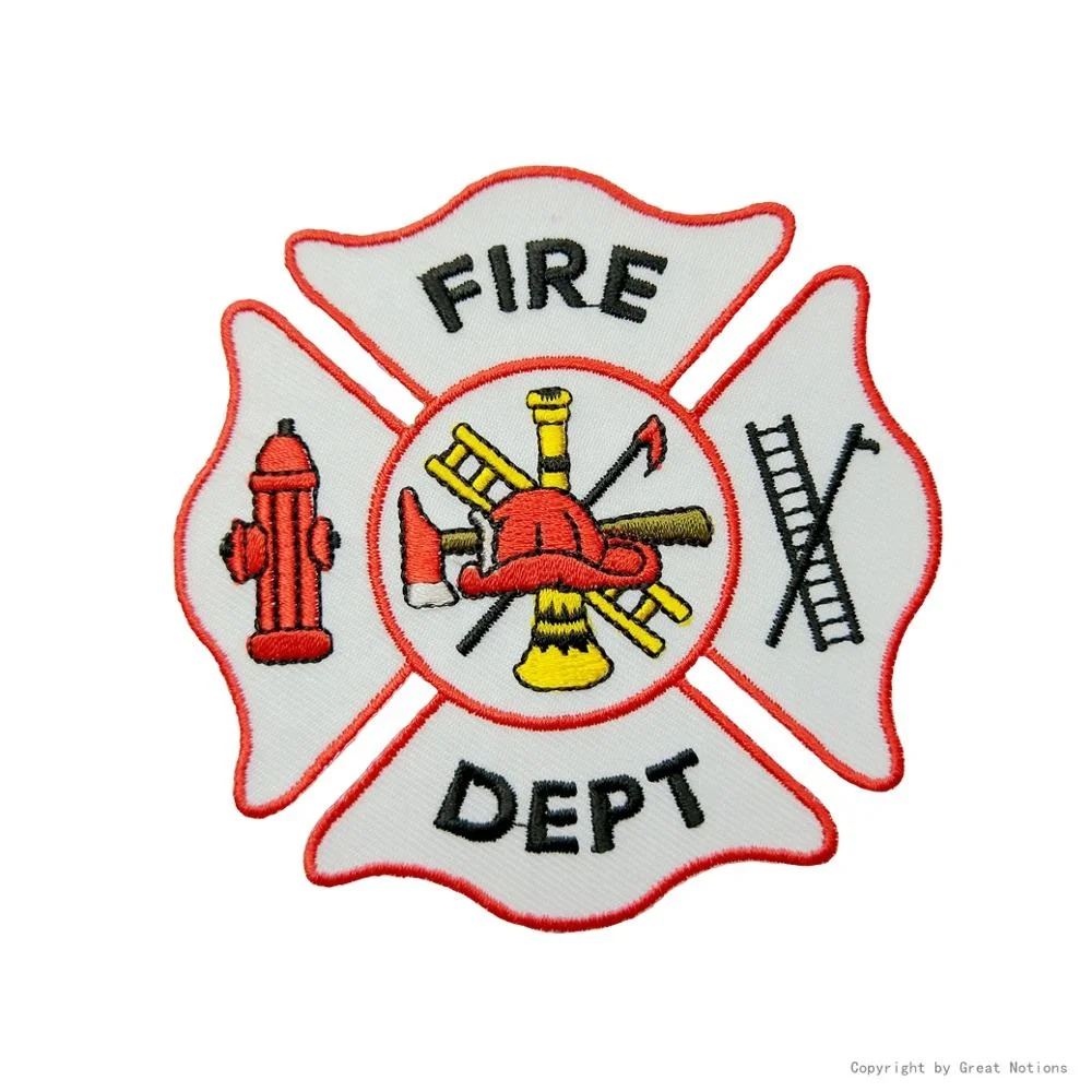 

Custom embroidered fire brigade rescue department embroidery badge patches, Custom color;up to 12 colors