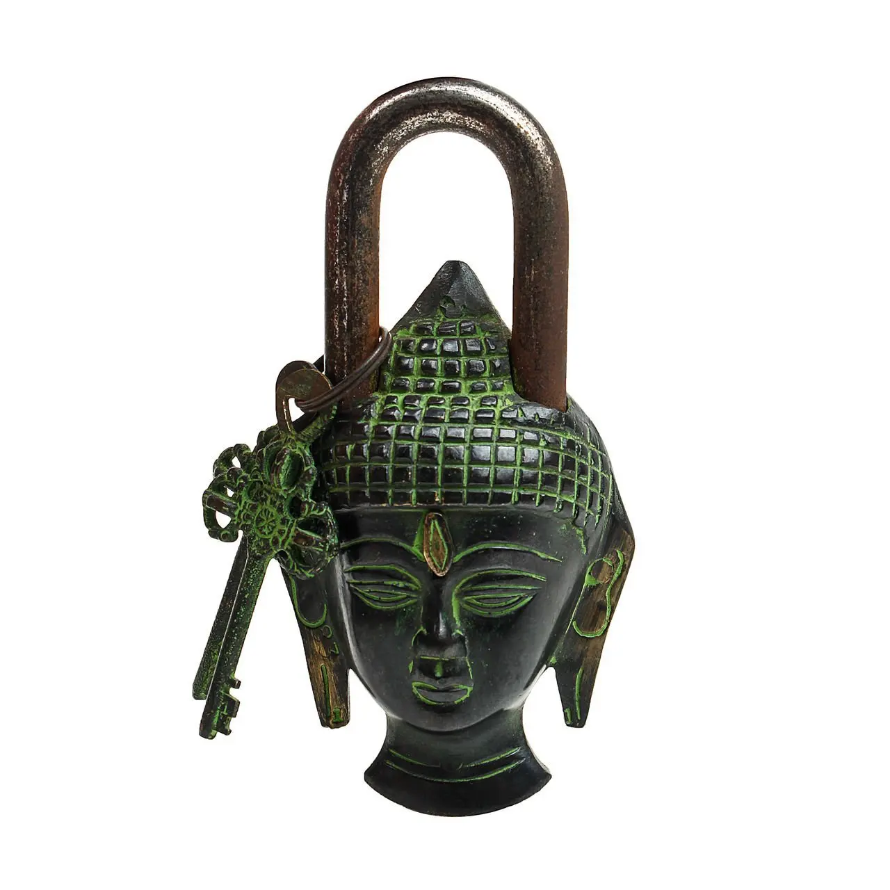 Buy Craft Art India Brown Brass Buddha Shape Door Lock Antiques