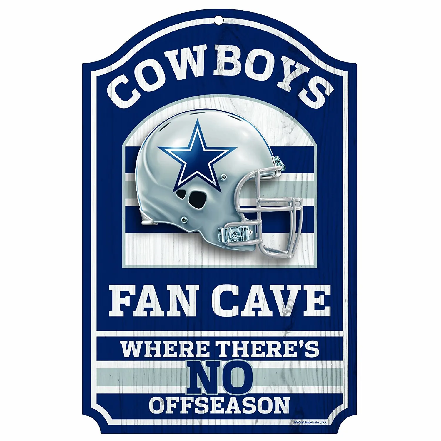 NFL Fan Cave Wood Sign, 11" x 17"