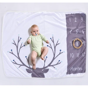 hot sale baby monthly milestone blanket photograph polar fleece baby blanket