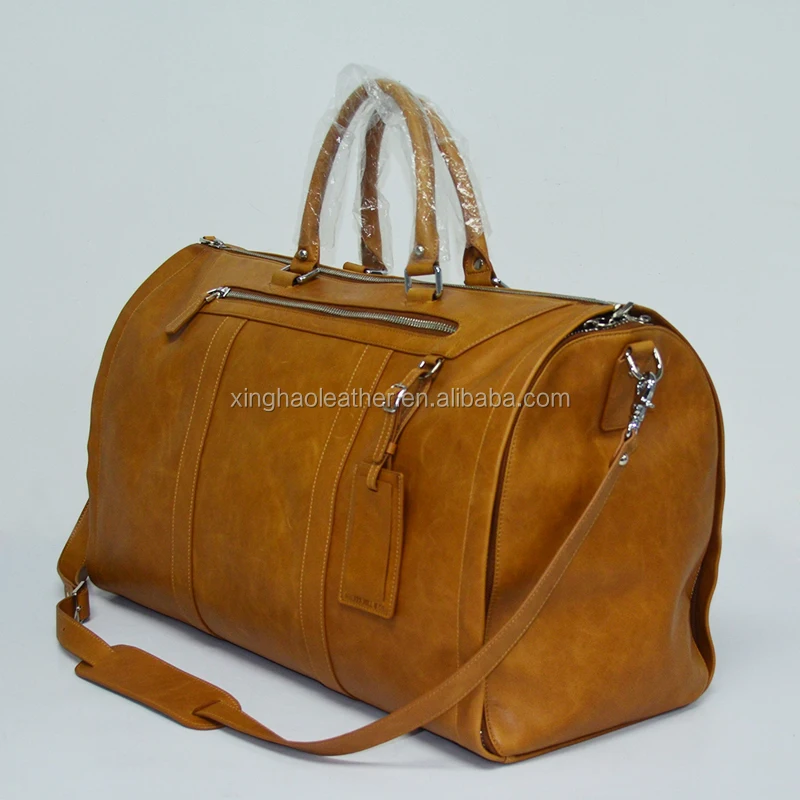 leather garment bag duffle