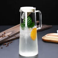 

New Design High Quality Borosilicate Glass Jug Cold Water Pot with Silicone Lid