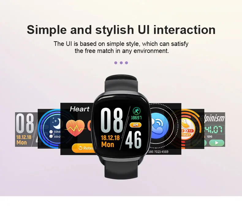 GT103 Wholesaler Price More Function Message Remind Health Watch With Sports Record Connect Facebook Bracelet GT103 Smart watch