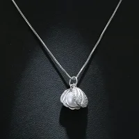 

Fashion Jewelry 925 Silver Plated Women Accessories Pearl Pendant Shell Necklace