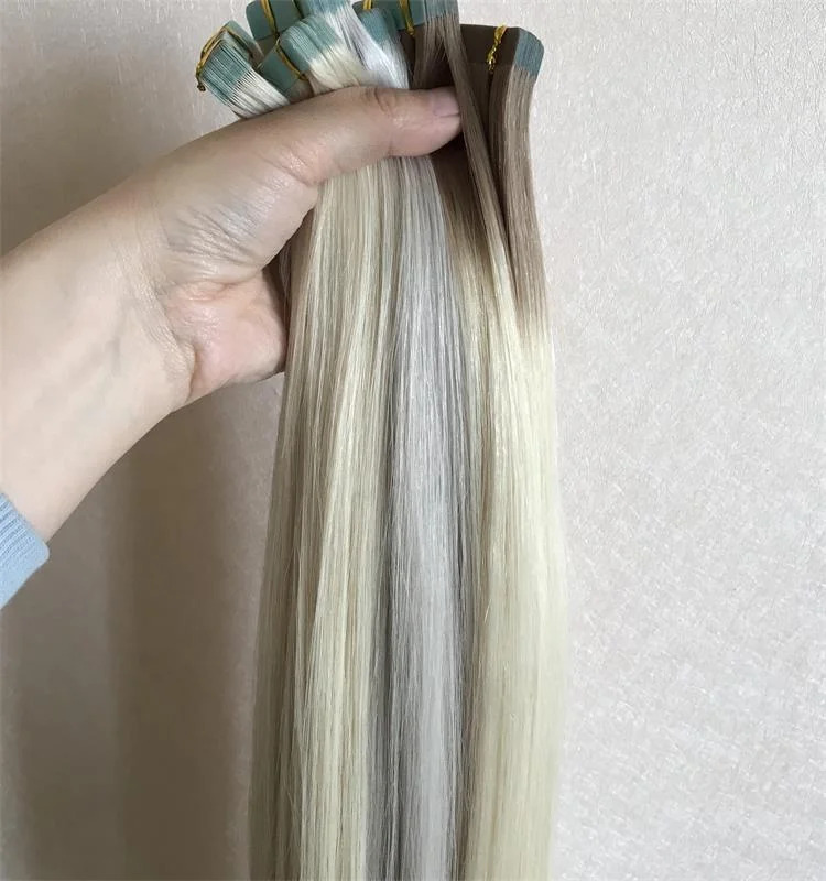 

Greathairgroup Wholesale Russian Remy Tape In Hair Extensions Full Cuticle Human Tape Hair