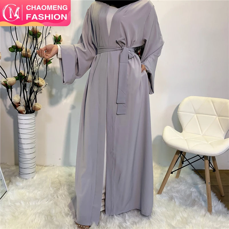 

1763#Latest designs casual plain open front arab islamic clothing muslim dresses dubai abaya, Camel/gray/black/wine/green/navy/white/customized