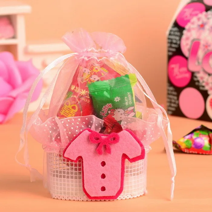 Baby dress stick on the wedding basket candy wrapping gift bags chocolate bag