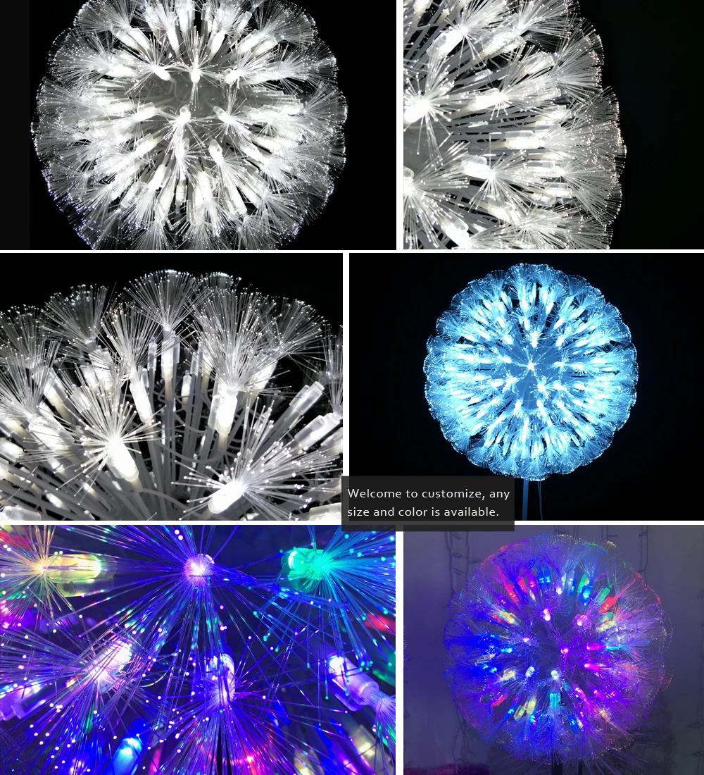 Toprex Decor Led Fiber Optic Dandelion Flower Light For Lawn Yard