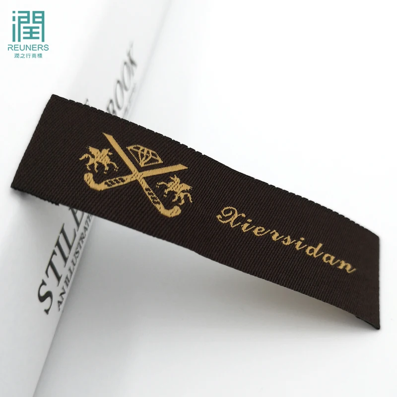 

Custom Logo Brand High Quality Private Woven Label For Clothing, Customized colors
