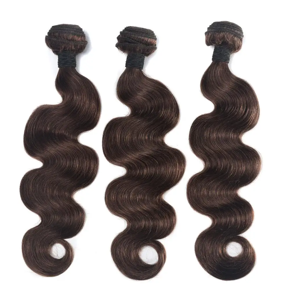 

No Tangle Indian Virgin Human Hair Color 4 Body Wave Tone Ombre Hair Extension