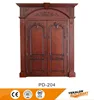 double solid wood carving main door double leaf wood entry door