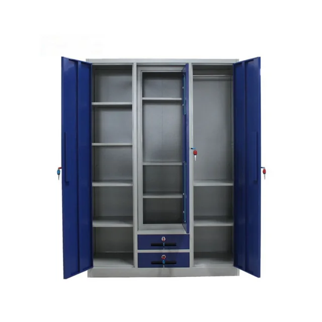 Luoyang Xinding Manufacturer Indian Style 3 Door Almirah Wardrobe