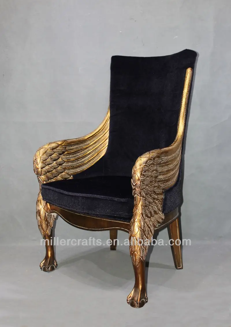 Antique gold king throne chair for home