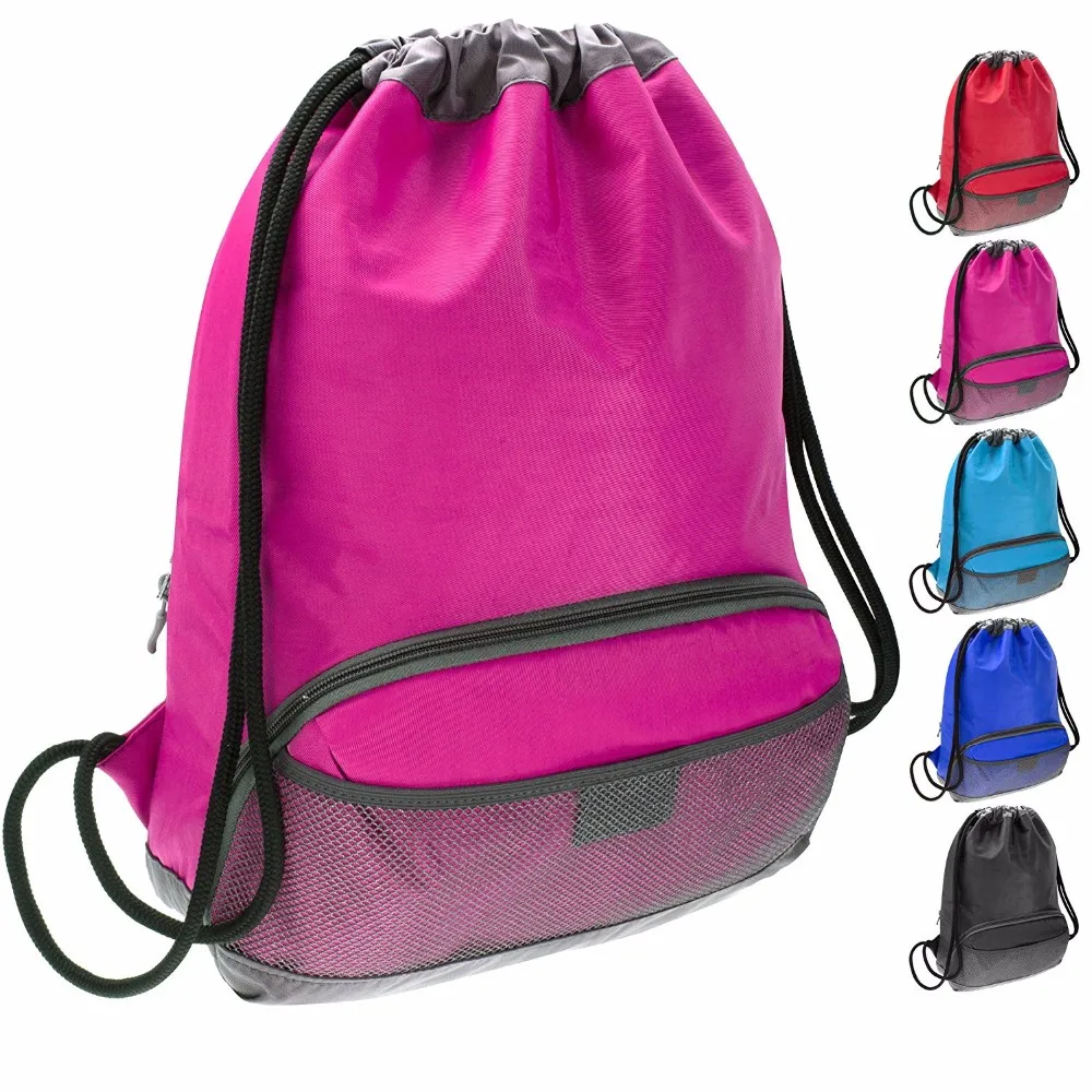 Waterproof Fabric Swim Gym Sports Drawstring Backpack Bags For Kids,Men ...