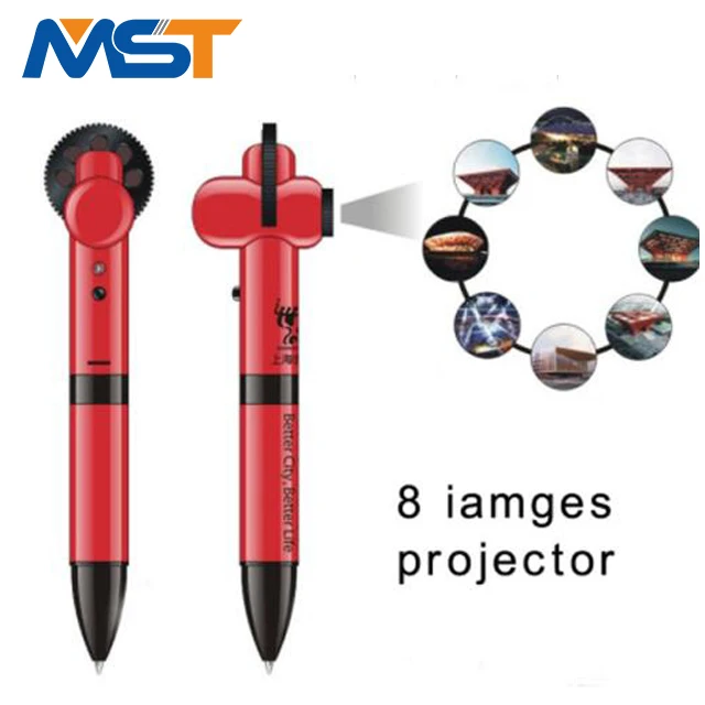 Available in Different Logos Projector Pen Logo Projection Flashlight 