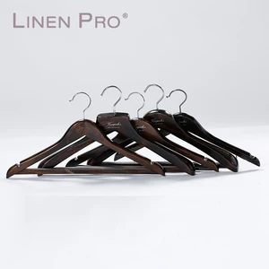 Image of Factory Made Wholesale Bedroom Customized Logo Plastic Clothes Wood Hanger
