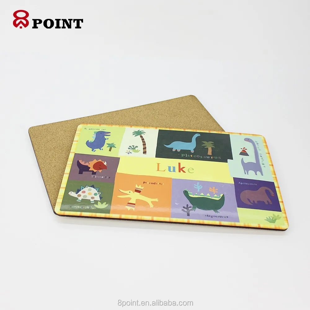 Sublimation Mdf Custom Printed Kids Cork Placemats And Coasters Buy