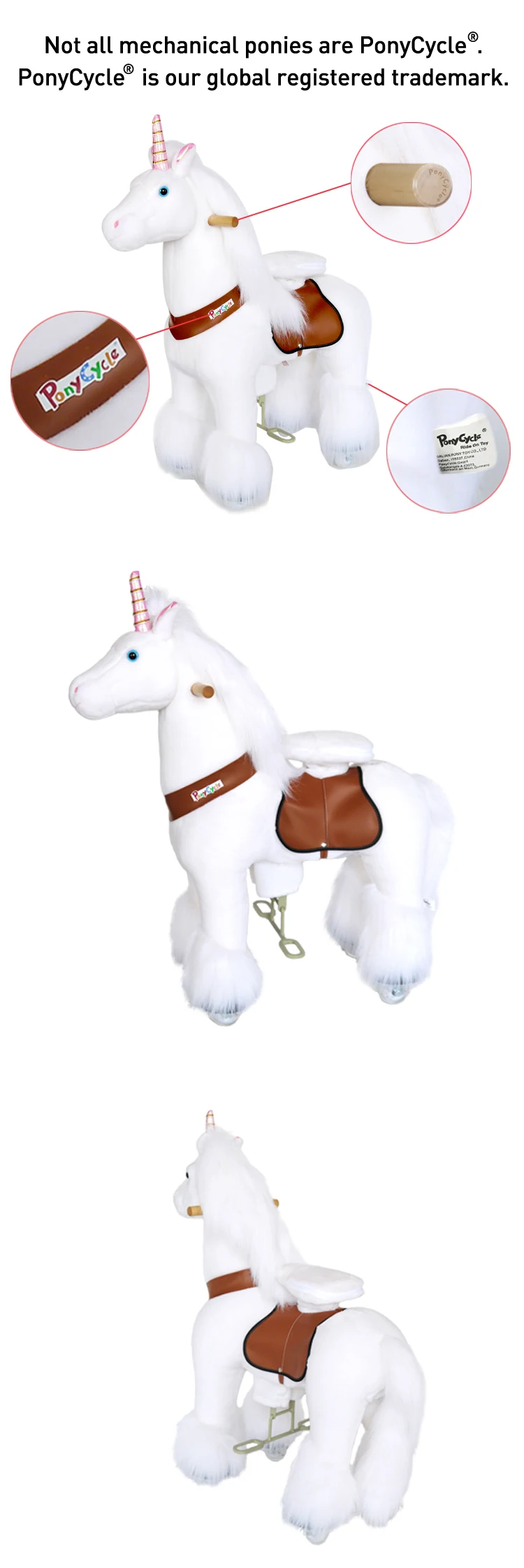 mechanical walking ride on unicorn